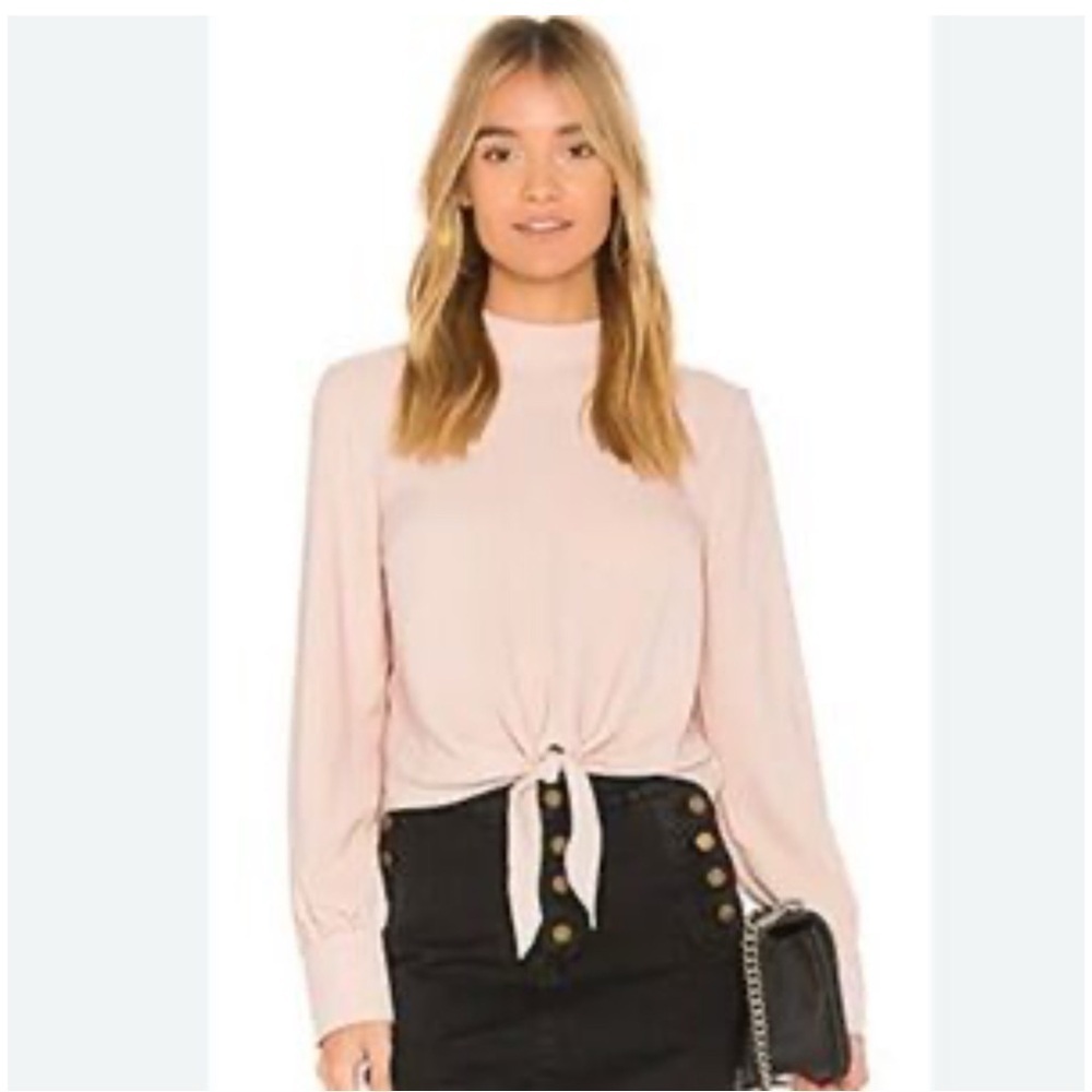 ANTHROPOLOGIE AVEC LES FILLES Romantic Tie Front Long Sleeve Blouse Size XS